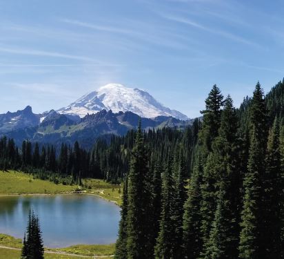 Picture of mountain and lake